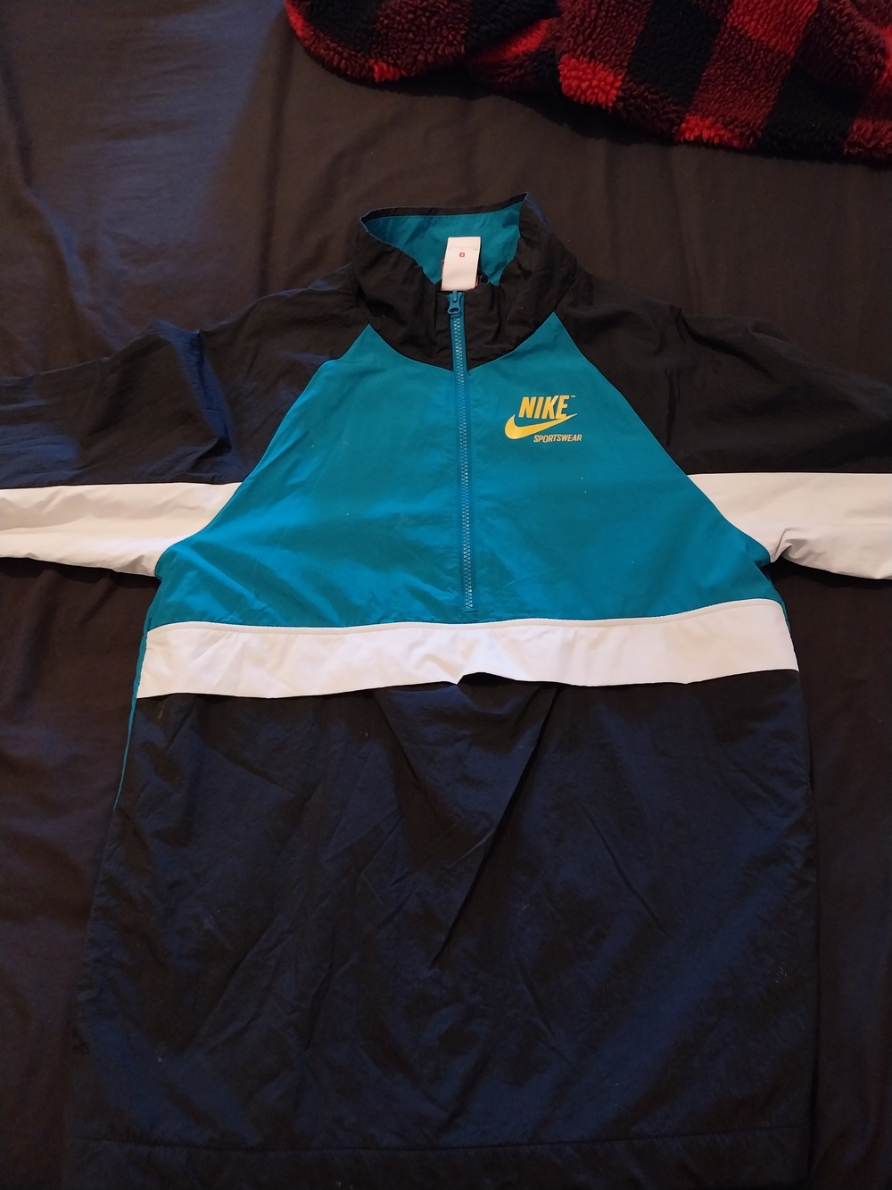 Nike Kids' Colorblock Windbreaker Jacket - Teal/Black/White